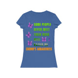 Crohn's Awareness My Hero Raised Me Women's V-neck Tee - IBD Knick Knacks