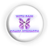 Crohn's Awareness With Pain Comes Strength Wall clock - IBD Knick Knacks