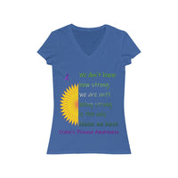 Crohn's Awareness Being Strong Women's Short Sleeve V-Neck Tee - IBD Knick Knacks