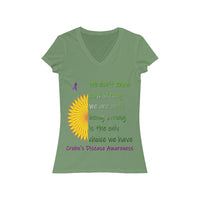 Crohn's Awareness Being Strong Women's Short Sleeve V-Neck Tee - IBD Knick Knacks