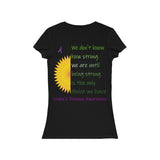 Crohn's Awareness Being Strong Women's Short Sleeve V-Neck Tee - IBD Knick Knacks