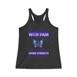 Crohn's Awareness With Pain Women's Tri-Blend Racerback Tank - IBD Knick Knacks