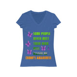 Crohn's Awareness My Hero Raised Me Women's V-neck Tee - IBD Knick Knacks