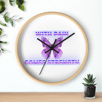 Crohn's Awareness With Pain Comes Strength Wall clock - IBD Knick Knacks