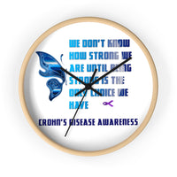 Crohn's Awareness Being Strong Wall clock - IBD Knick Knacks