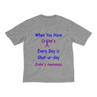 Crohn's Awareness Everyday is Shat-ur-day Men's Heather Dri-Fit Tee - IBD Knick Knacks