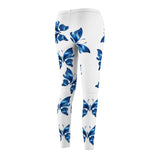 Women's Cut & Sew Casual Leggings With Butterflies - IBD Knick Knacks