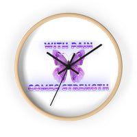 Crohn's Awareness With Pain Comes Strength Wall clock - IBD Knick Knacks