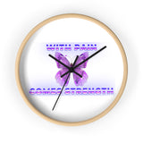 Crohn's Awareness With Pain Comes Strength Wall clock - IBD Knick Knacks