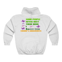 Crohn's Awareness I Raised My Hero Unisex Hooded Sweatshirt - IBD Knick Knacks