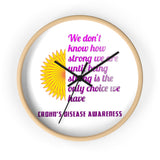 Crohn's Awareness Wall clock - IBD Knick Knacks