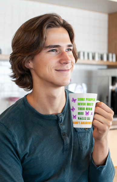 Crohn's Awareness Hero Latte mug - IBD Knick Knacks