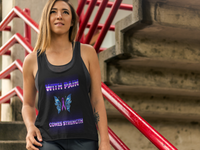 Crohn's Awareness With Pain Women's Tri-Blend Racerback Tank - IBD Knick Knacks