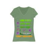 Crohn's Awareness Women's  I Raised My Hero Short Sleeve V-Neck Tee - IBD Knick Knacks