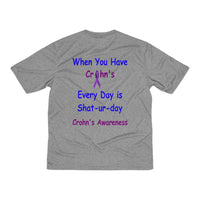 Crohn's Awareness Everyday is Shat-ur-day Men's Heather Dri-Fit Tee - IBD Knick Knacks