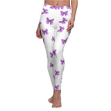 Women's Cut & Sew Casual Leggings With Purple Butterfly's - IBD Knick Knacks