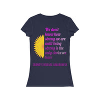 Crohn's Awareness Being Strong Women's Short Sleeve V-Neck Tee - IBD Knick Knacks