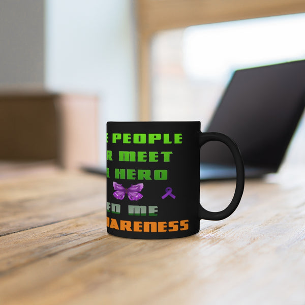 Black Crohn's Awareness Hero mug - IBD Knick Knacks