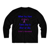 Crohn's Awareness Shat-ur-day Men's Long Sleeve Moisture Absorbing Tee - IBD Knick Knacks