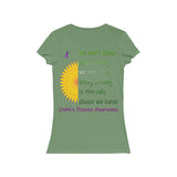 Crohn's Awareness Being Strong Women's Short Sleeve V-Neck Tee - IBD Knick Knacks