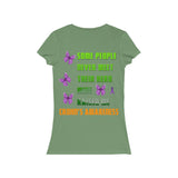 Crohn's Awareness My Hero Raised Me Women's V-neck Tee - IBD Knick Knacks