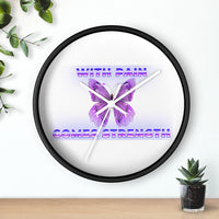 Crohn's Awareness With Pain Comes Strength Wall clock - IBD Knick Knacks