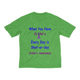 Crohn's Awareness Everyday is Shat-ur-day Men's Heather Dri-Fit Tee - IBD Knick Knacks