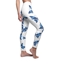 Women's Cut & Sew Casual Leggings With Butterflies - IBD Knick Knacks