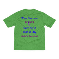 Crohn's Awareness Everyday is Shat-ur-day Men's Heather Dri-Fit Tee - IBD Knick Knacks