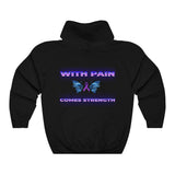 Crohn's Awareness With Pain Unisex Heavy Blend™ Hoodie - IBD Knick Knacks