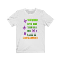 Crohn's Awareness My Hero Raised me Unisex Short Sleeve Tee - IBD Knick Knacks