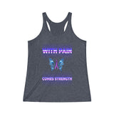 Crohn's Awareness With Pain Women's Tri-Blend Racerback Tank - IBD Knick Knacks