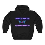 Crohn's Awareness With Pain Unisex Heavy Blend™ Hoodie - IBD Knick Knacks