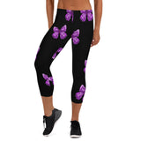 Capri Purple Butterfly Leggings - IBD Knick Knacks