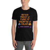 Crohn's Awareness Never Trust a Fart Short-Sleeve Unisex T-Shirt - IBD Knick Knacks