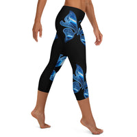 Capri Blue Butterfly Leggings - IBD Knick Knacks