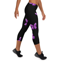 Capri Purple Butterfly Leggings - IBD Knick Knacks